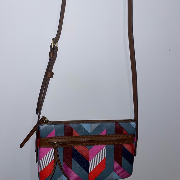 Fossil Fiona Multi Geometric Print Crossbody Purse - Picture 3 of 3